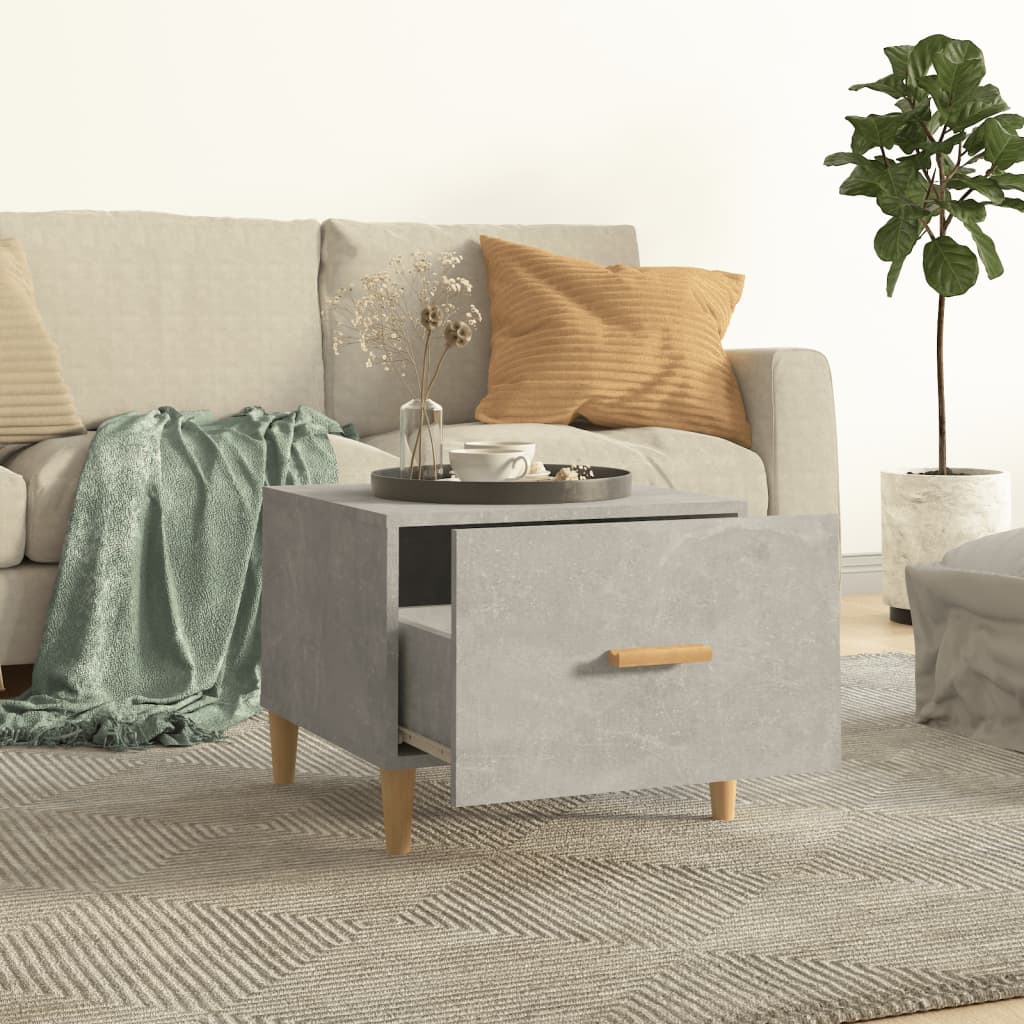 Tavolini Salotto 2pz Grigio Cemento 50x50x40 Legno Multistrato | homemem39
