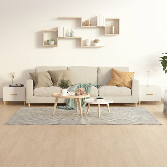 Tavolini Salotto 2pz Bianco Lucido 50x50x40cm Legno Multistrato | homemem39