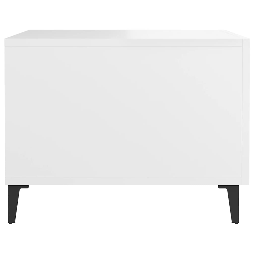 Tavolini da Salotto Gambe in Metallo 2 pz Bianchi 50x50x40 cm | homemem39