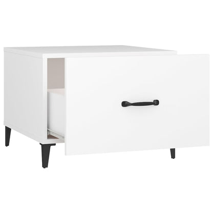 Tavolini da Salotto Gambe in Metallo 2 pz Bianchi 50x50x40 cm | homemem39