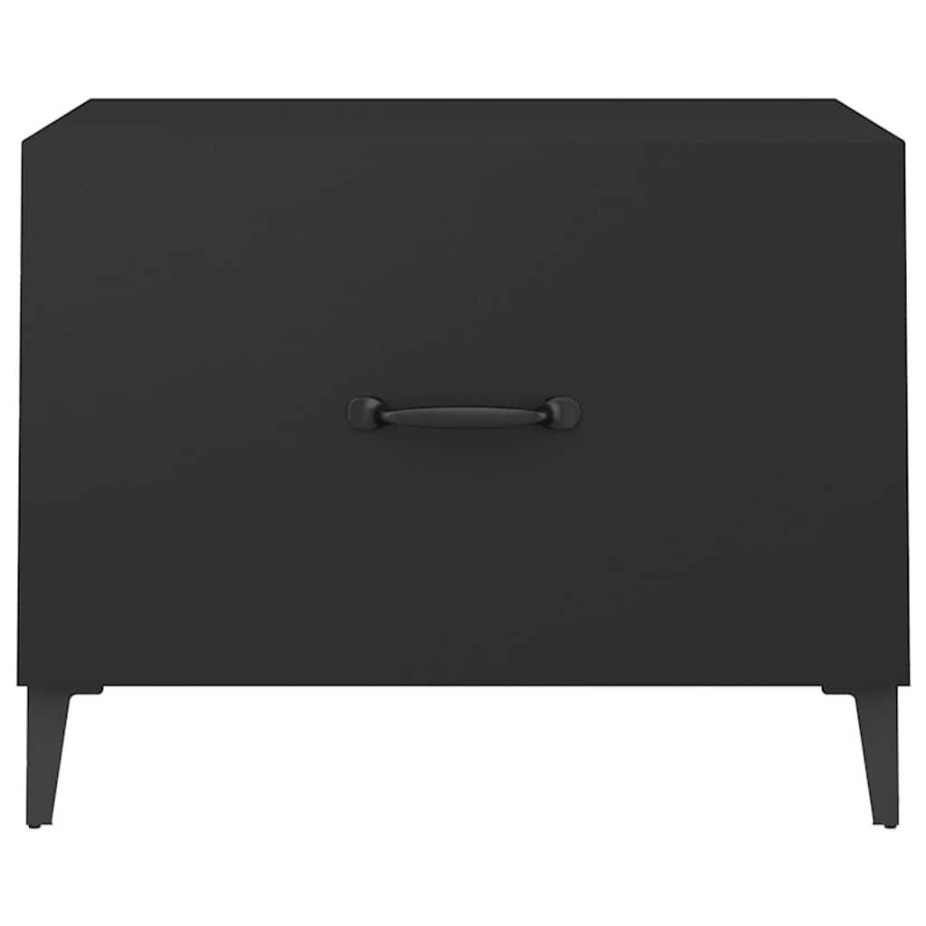 Tavolini da Salotto Gambe in Metallo 2 pz Neri 50x50x40 cm
