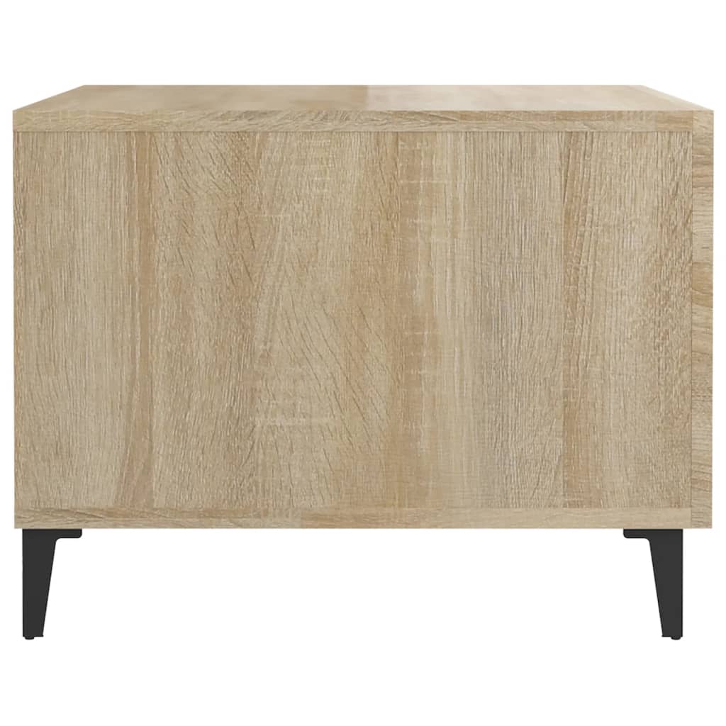 Tavolino da Salotto Gambe in Metallo Rovere Sonoma 50x50x40 cm | homemem39