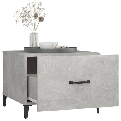 Tavolino da Salotto Gambe in Metallo Grigio Cemento 50x50x40 cm | homemem39
