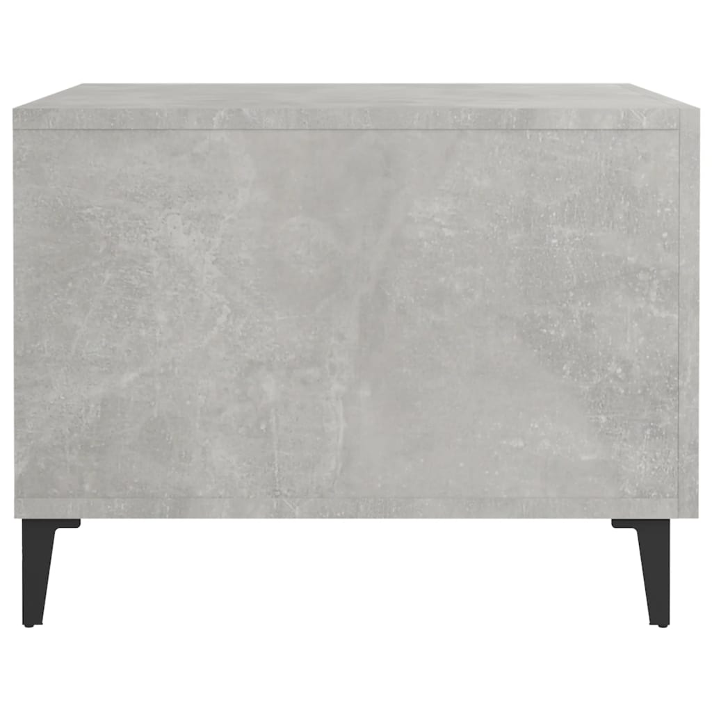 Tavolino da Salotto Gambe in Metallo Grigio Cemento 50x50x40 cm | homemem39