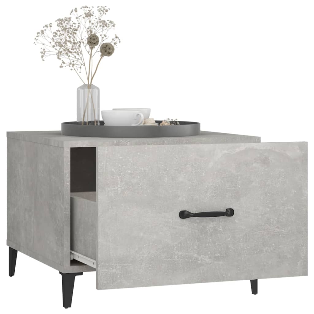 Tavolini Salotto Gambe in Metallo 2pz Grigio Cemento 50x50x40cm | homemem39