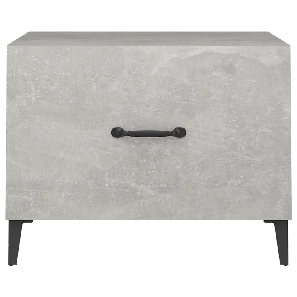 Tavolini Salotto Gambe in Metallo 2pz Grigio Cemento 50x50x40cm | homemem39