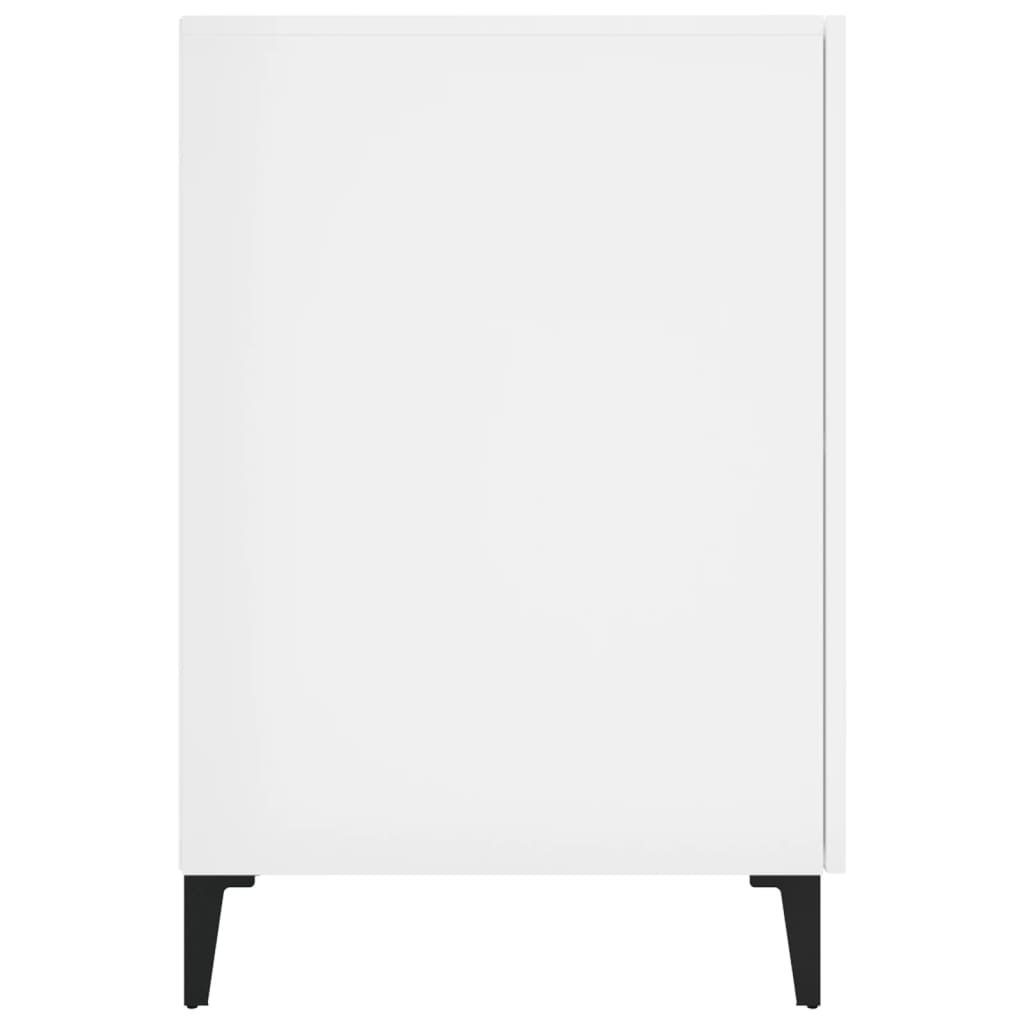 Scrivania Bianco Lucido 140x50x75 cm in Legno Multistrato - homemem39