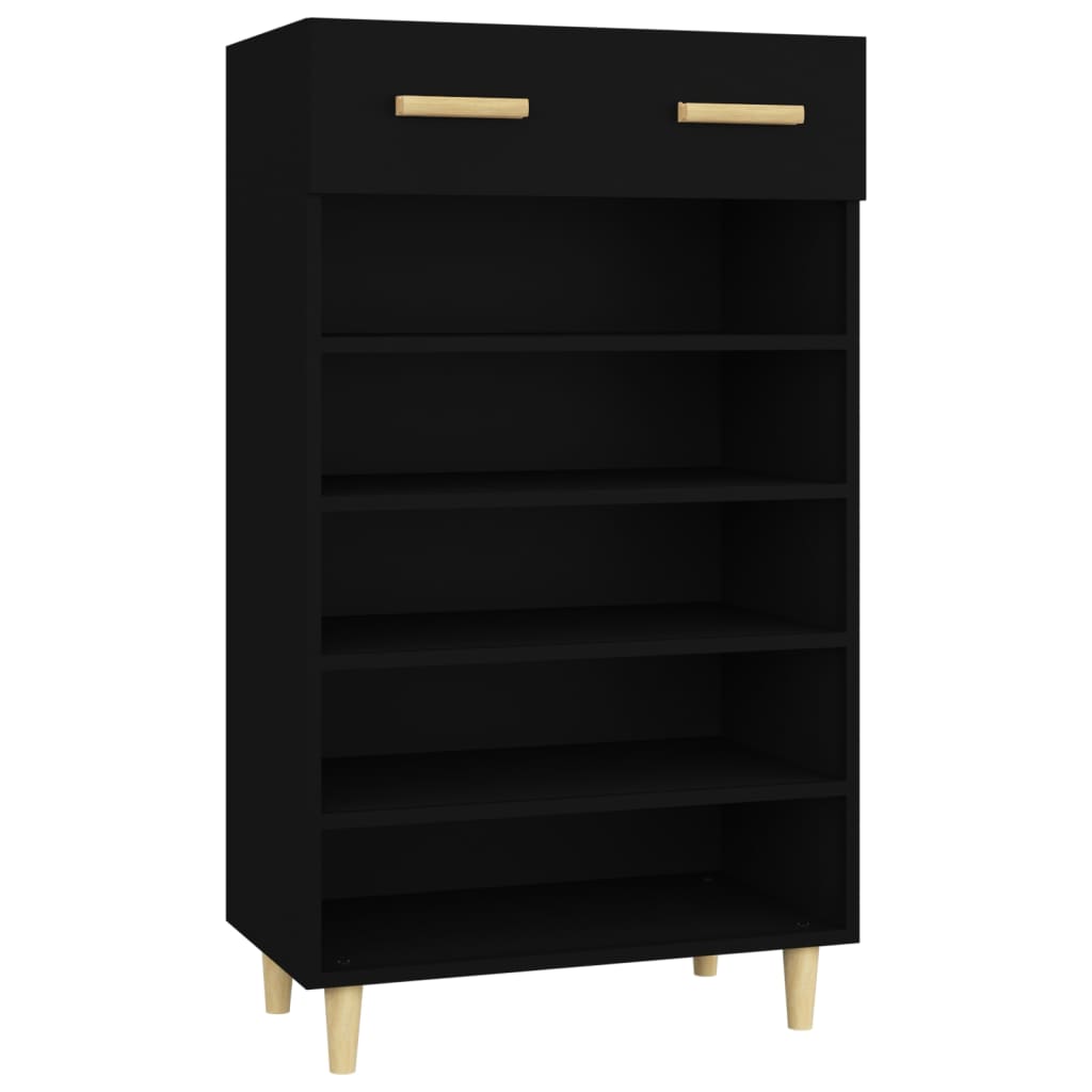 Scarpiera Nera 60x35x105 cm in Legno Multistrato - homemem39
