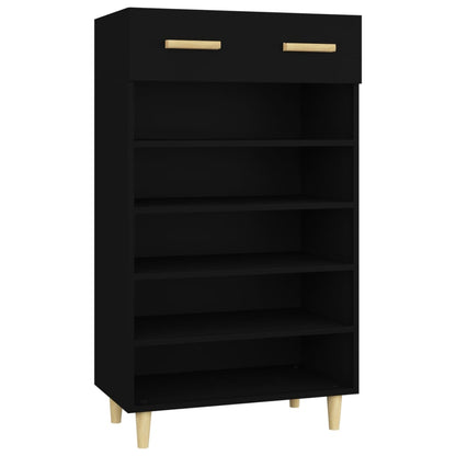 Scarpiera Nera 60x35x105 cm in Legno Multistrato - homemem39