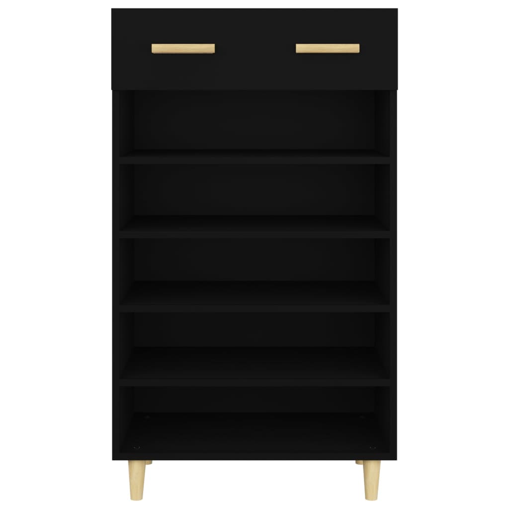 Scarpiera Nera 60x35x105 cm in Legno Multistrato - homemem39