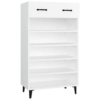 Scarpiera Bianca 60x35x105 cm in Legno Multistrato - homemem39