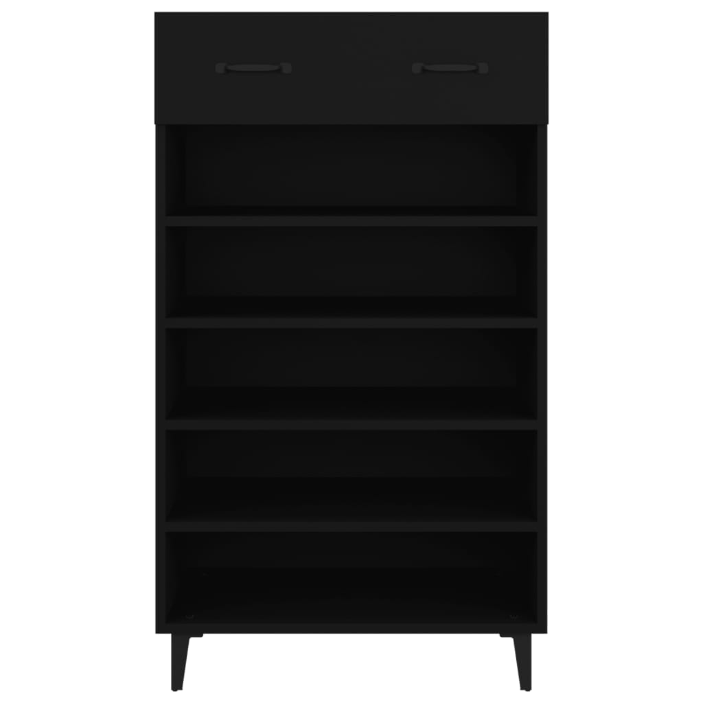 Scarpiera Nera 60x35x105 cm in Legno Multistrato - homemem39