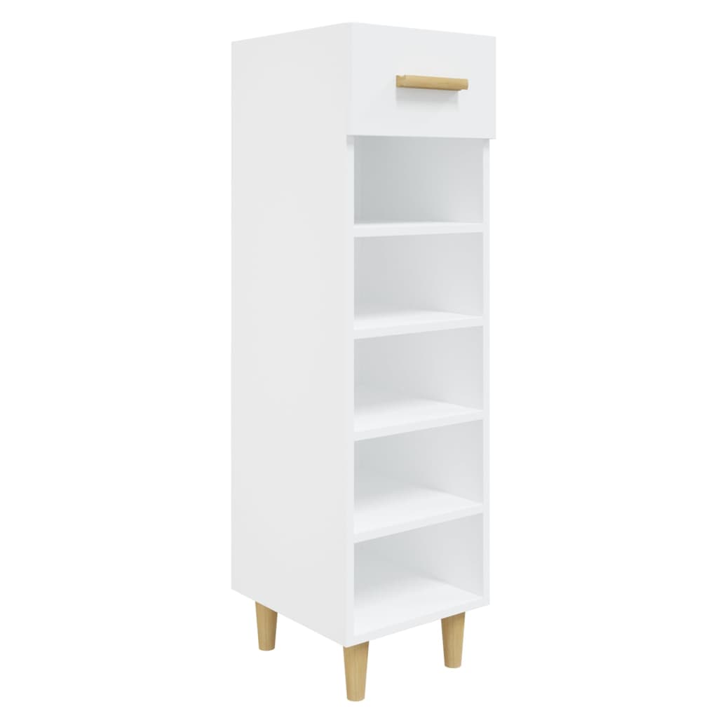 Scarpiera Bianca 30x35x105 cm in Legno Multistrato - homemem39