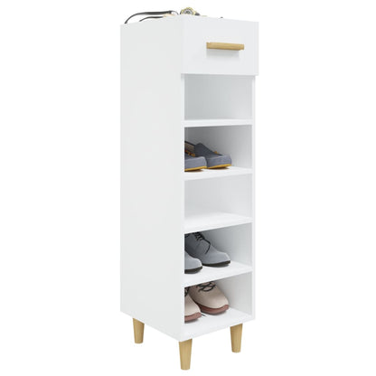 Scarpiera Bianca 30x35x105 cm in Legno Multistrato - homemem39