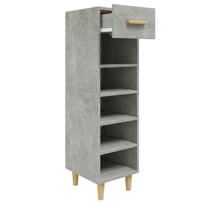 Scarpiera Grigio Cemento 30x35x105 cm in Legno Multistrato - homemem39