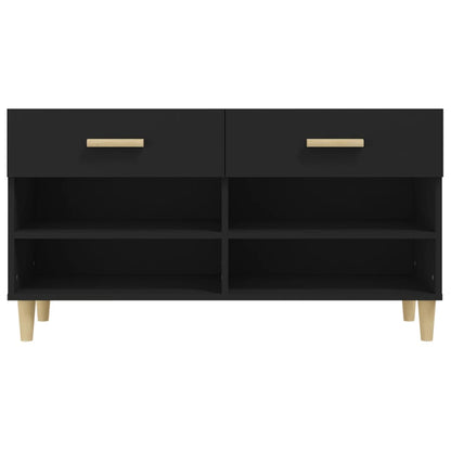 Scarpiera Nera 102x35x55 cm in Legno Multistrato - homemem39
