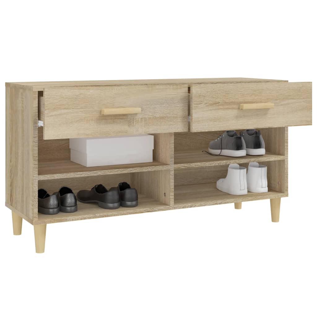 Scarpiera Rovere Sonoma 102x35x55 cm in Legno Multistrato - homemem39