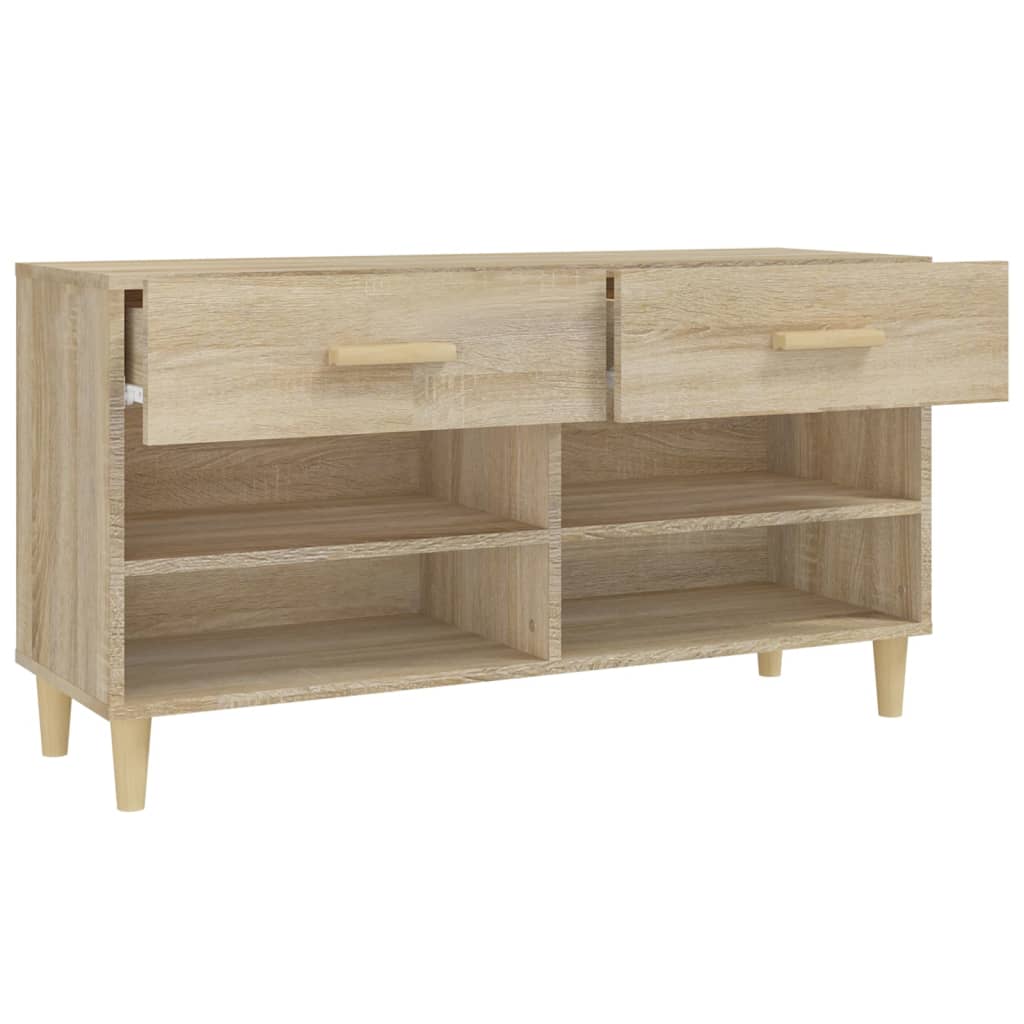 Scarpiera Rovere Sonoma 102x35x55 cm in Legno Multistrato - homemem39