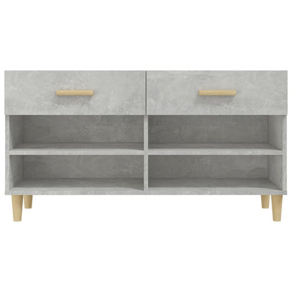 Scarpiera Grigio Cemento 102x35x55 cm in Legno Multistrato - homemem39