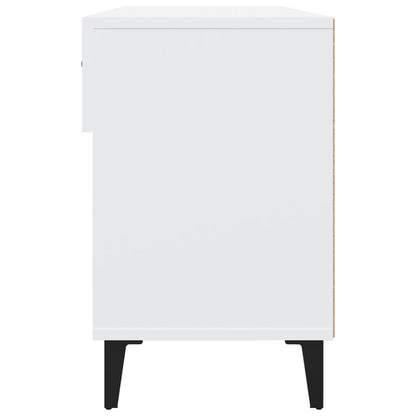 Scarpiera Bianca 102x35x55 cm in Legno Multistrato - homemem39