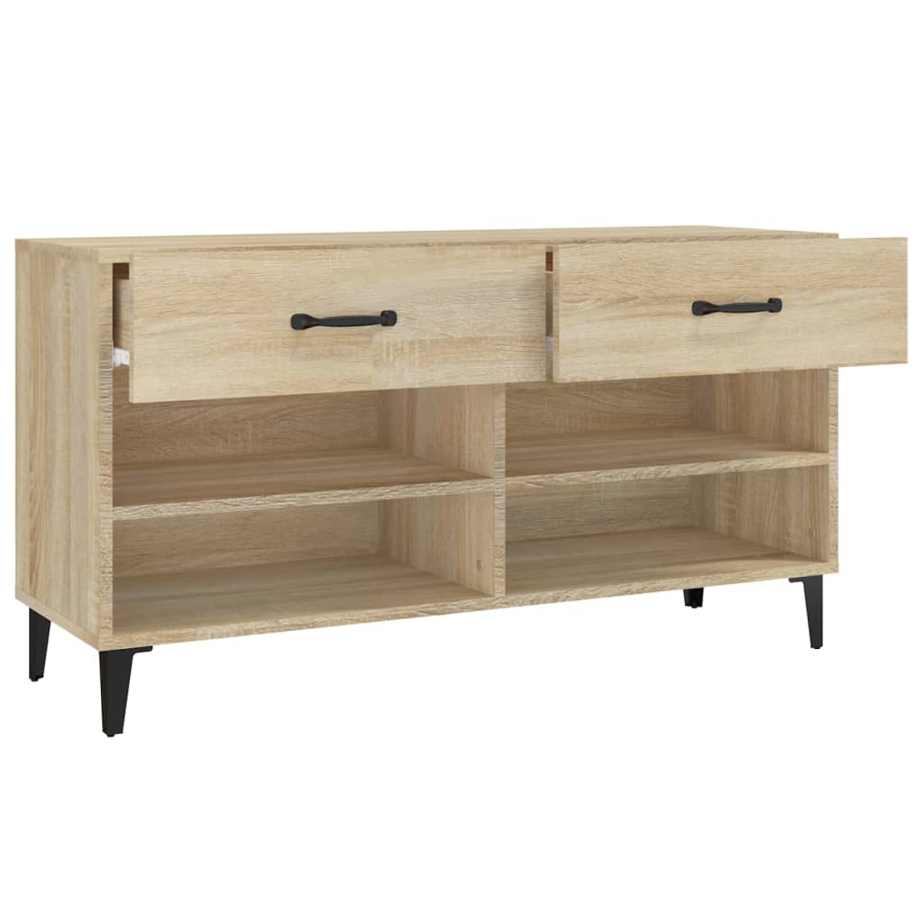 Scarpiera Rovere Sonoma 102x35x55 cm in Legno Multistrato - homemem39