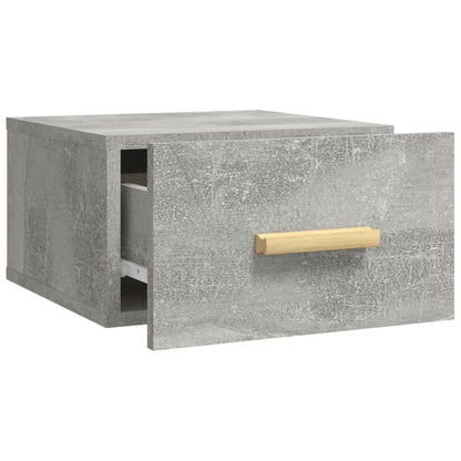 Comodini a Muro 2 pz Grigio Cemento 35x35x20 cm - homemem39