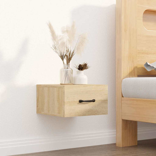 Comodino a Muro Rovere Sonoma 35x35x20 cm | homemem39