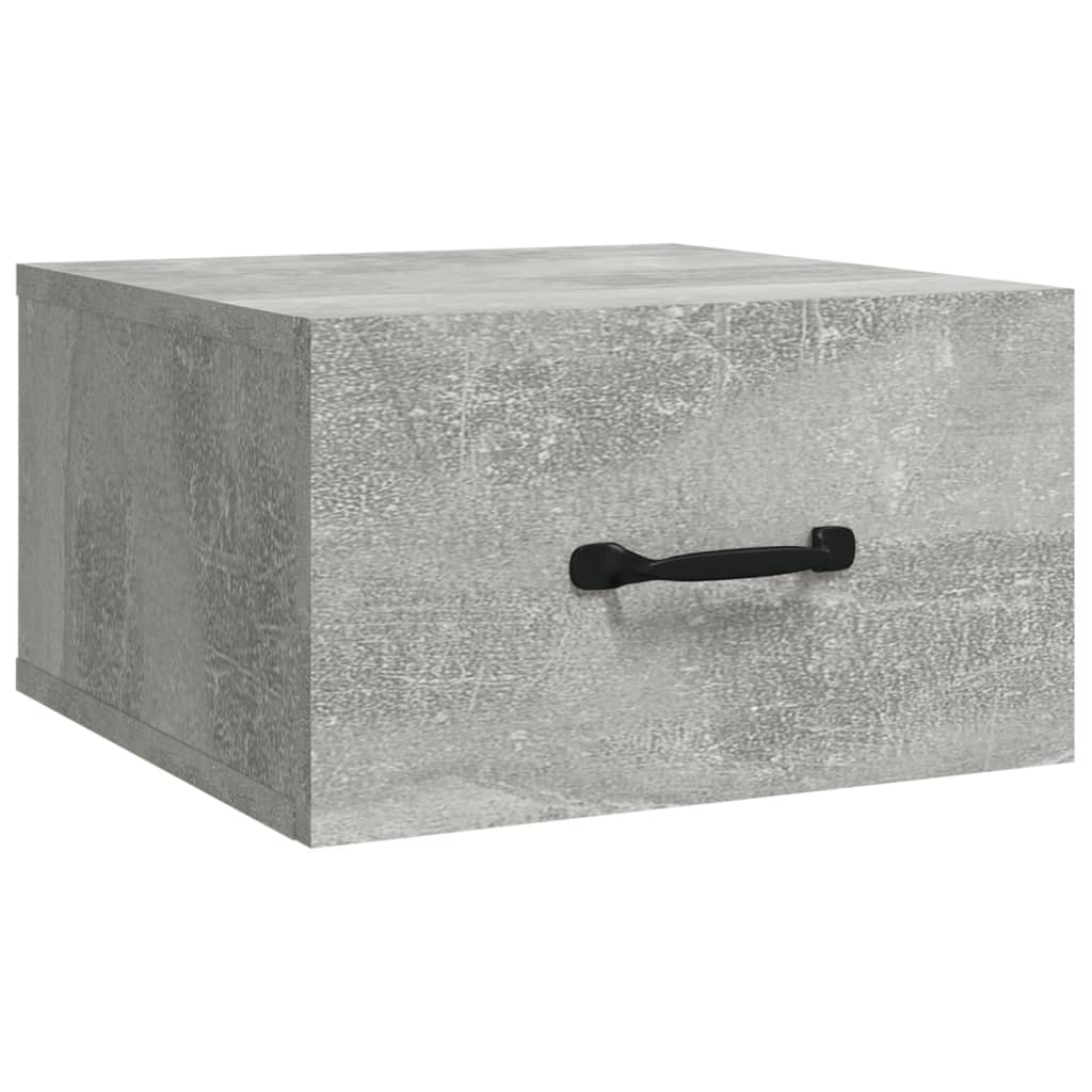Comodino a Muro Grigio Cemento 35x35x20 cm - homemem39