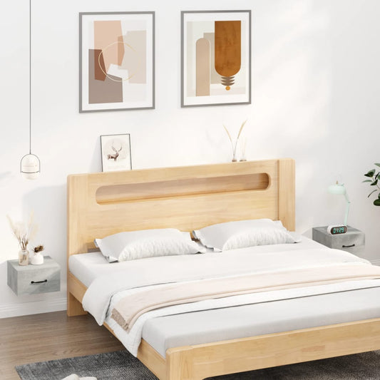 Comodini a Muro 2 pz Grigio Cemento 35x35x20 cm - homemem39