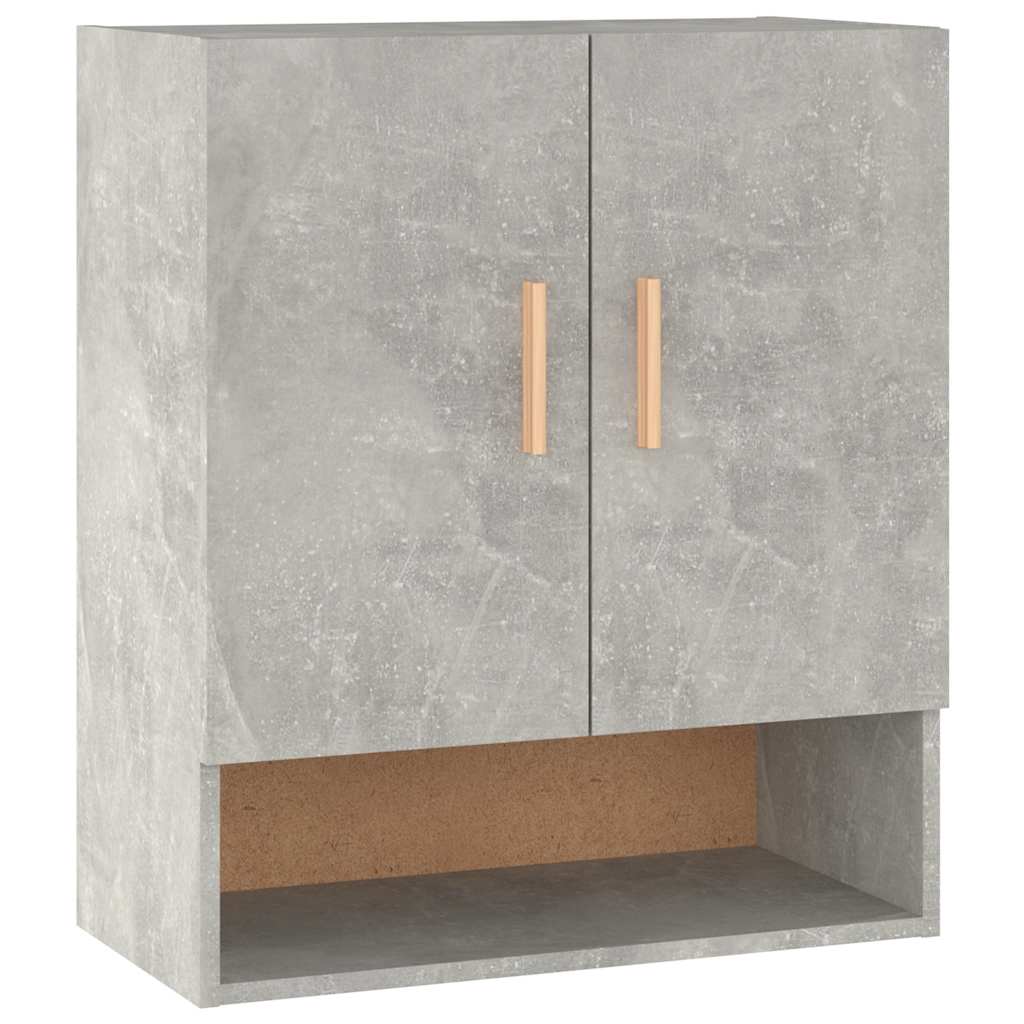 Armadietto a Muro Grigio Cemento 60x31x70 cm Legno Multistrato | homemem39