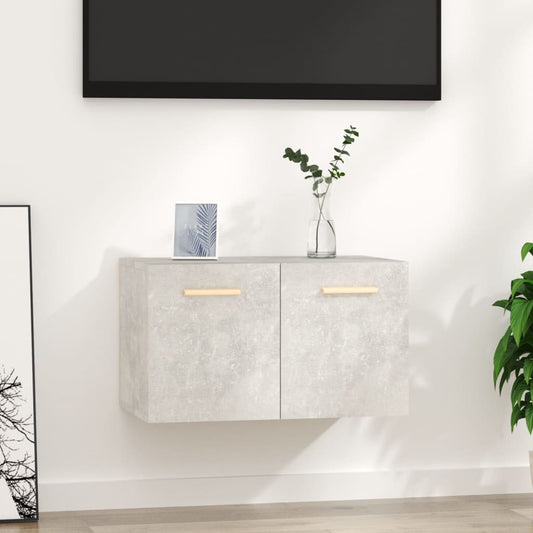 Mobile a Parete Grigio Cemento 60x36,5x35 cm Legno Multistrato | homemem39