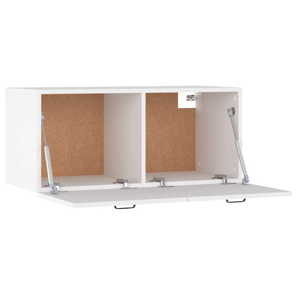 Mobile a Parete Bianco 80x36,5x35 cm in Legno Multistrato | homemem39
