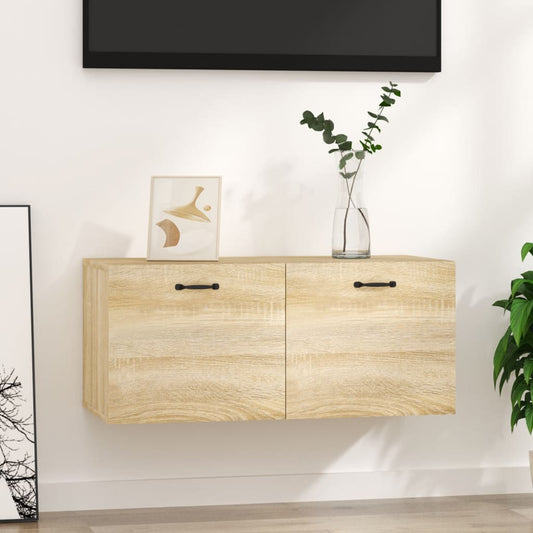 Mobile a Parete Rovere Sonoma 80x36,5x35 cm Legno Multistrato