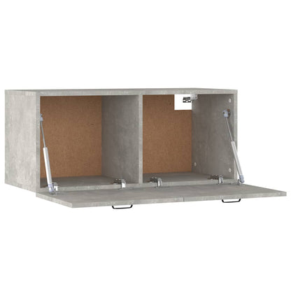 Mobile a Parete Grigio Cemento 80x36,5x35 cm Legno Multistrato | homemem39