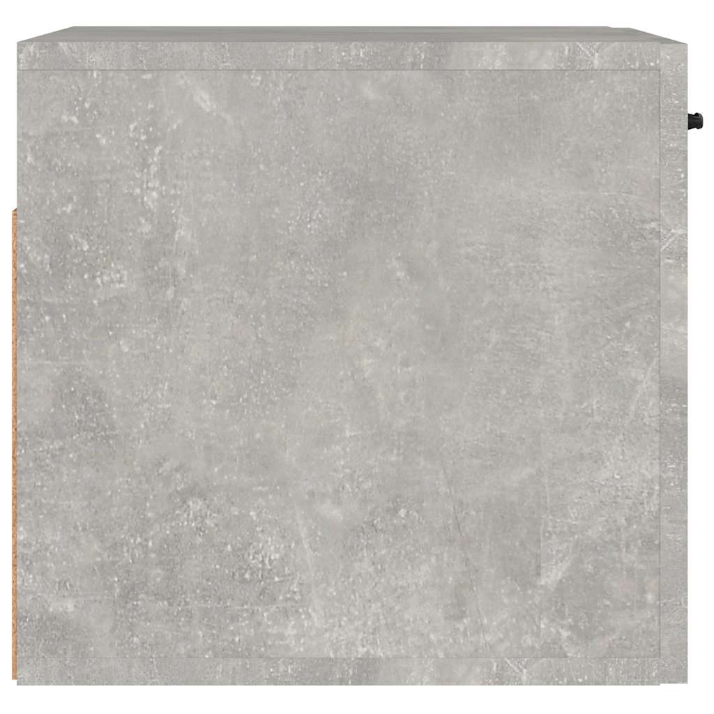 Mobile a Parete Grigio Cemento 80x36,5x35 cm Legno Multistrato