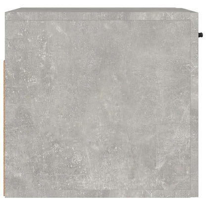 Mobile a Parete Grigio Cemento 80x36,5x35 cm Legno Multistrato