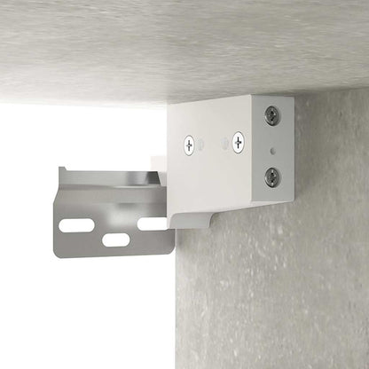 Mobile a Parete Grigio Cemento 80x36,5x35 cm Legno Multistrato