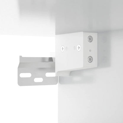 Mobile a Parete Bianco Lucido 80x36,5x35 cm Legno Multistrato | homemem39