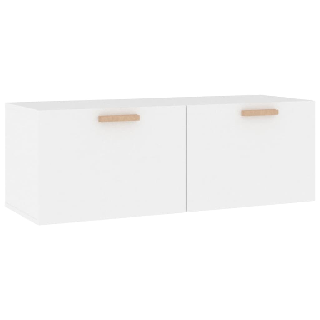 Mobile Pensile Bianco 100x36,5x35 cm Legno Multistrato | homemem39