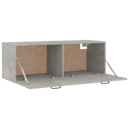 Mobile Pensile Grigio Cemento 100x36,5x35 cm Legno Multistrato | homemem39