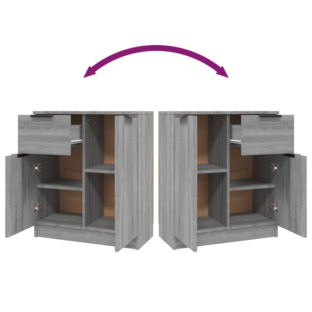 Credenza Grigio Sonoma 60x30x70 cm in Legno tecnico - homemem39