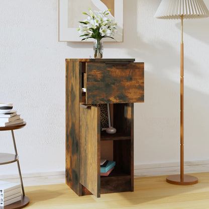 Credenza Rovere Fumo 30x30x70 cm in Legno Multistrato - homemem39
