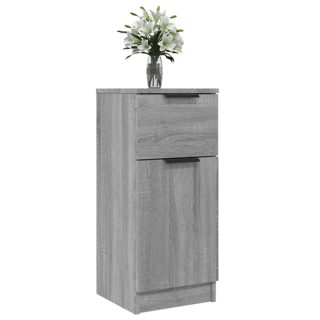 Credenze 2 pz Grigio Sonoma 30x30x70 cm in Legno Multistrato