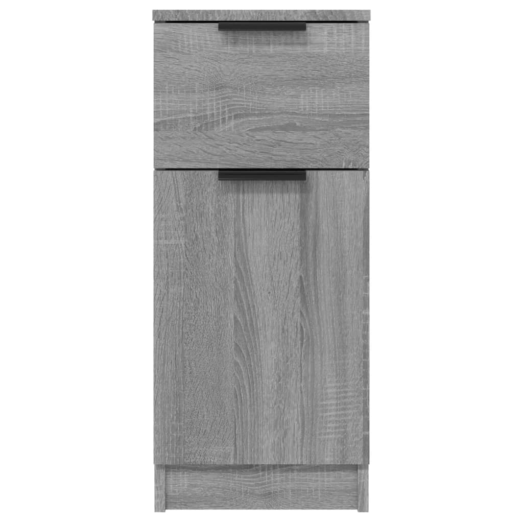 Credenze 2 pz Grigio Sonoma 30x30x70 cm in Legno Multistrato