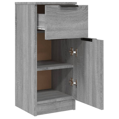 Credenze 2 pz Grigio Sonoma 30x30x70 cm in Legno Multistrato