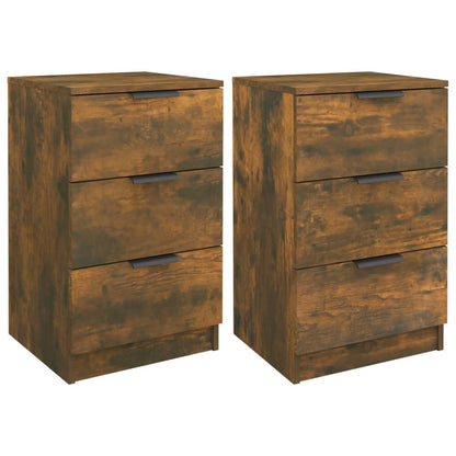 Comodini 2 pz Rovere Fumo 40x36x65 cm - homemem39