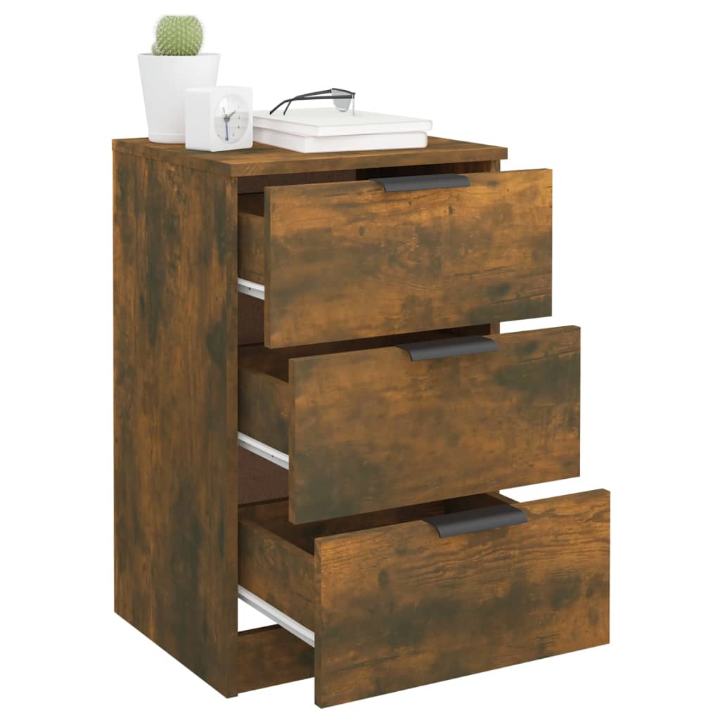 Comodini 2 pz Rovere Fumo 40x36x65 cm - homemem39