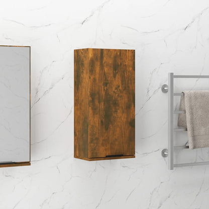 Mobile da Bagno a Parete Rovere Fumo 32x20x67 cm - homemem39