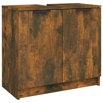 Armadietto Bagno Rovere Fumo 64,5x33,5x59 cm Legno Multistrato - homemem39
