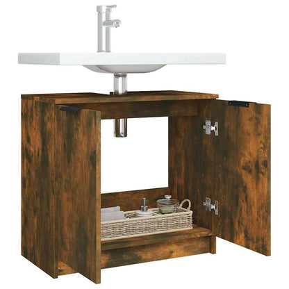 Armadietto Bagno Rovere Fumo 64,5x33,5x59 cm Legno Multistrato - homemem39